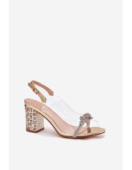 Permatomos basutės su kulniukais D&A MR51-705 Gold