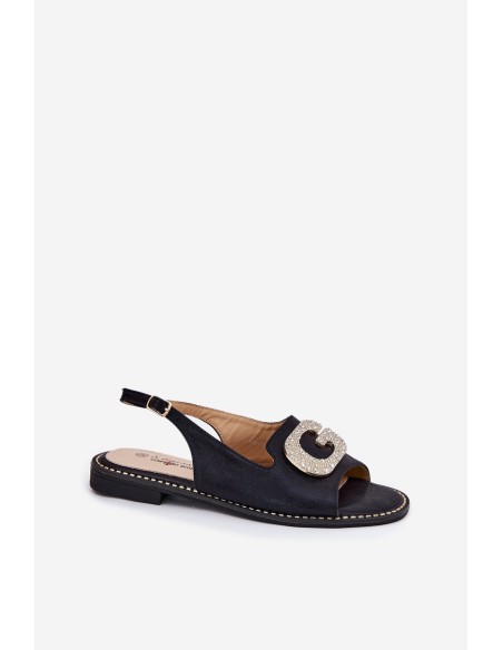 Women's Sandals With Decorative Detail Black S.Barski KV51-081