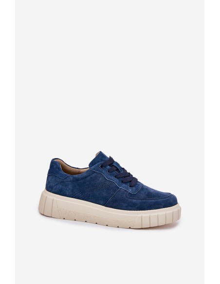 Suede Women's Platform Sneakers Navy Rilwena