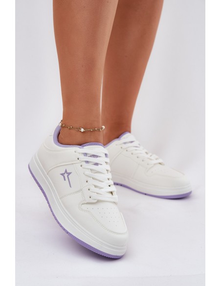 Moteriški sportbačiai Big Star RR274A245 HI-POLY SYSTEM baltai violetiniai