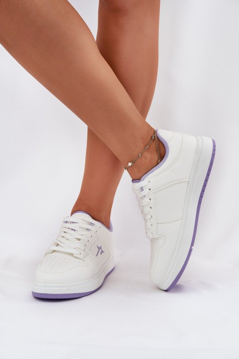 Moteriški sportbačiai Big Star RR274A245 HI-POLY SYSTEM baltai violetiniai