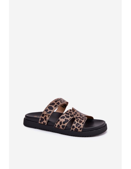 Women'S Slippers With Velcro Vinceza 17401 Panther