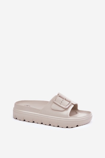 Women's Foam Platform Sandals With Buckle Beige Viasara 2