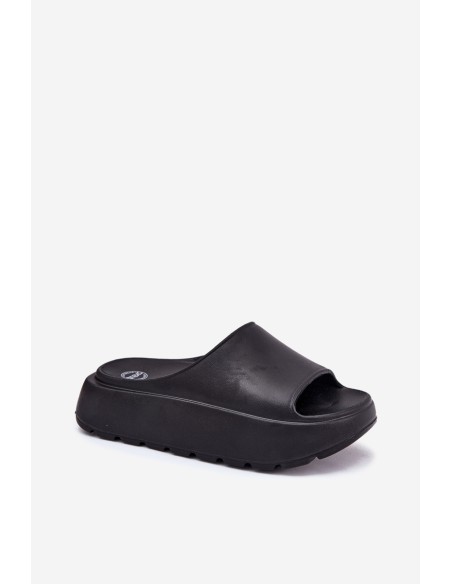 Foam women's sandals on platform black Xalvania