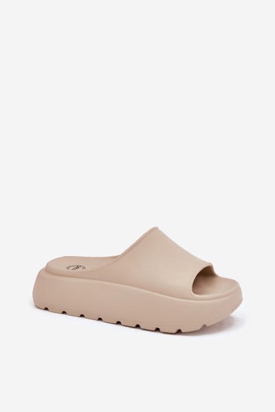 Foam Women's Slippers On Platform Beige Xalvania 2