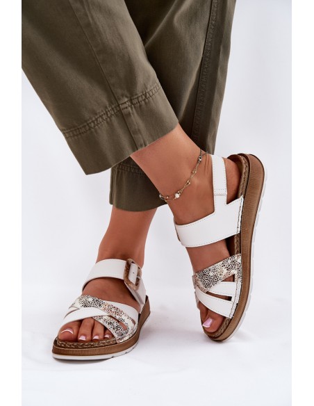 Women's Sandals With Buckle Inblu GS000056 White