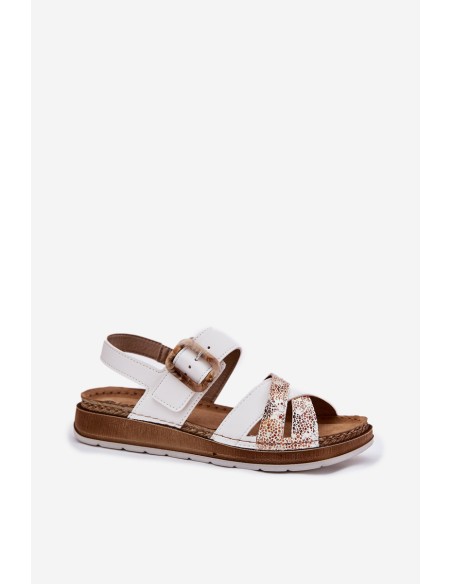 Women's Sandals With Buckle Inblu GS000056 White