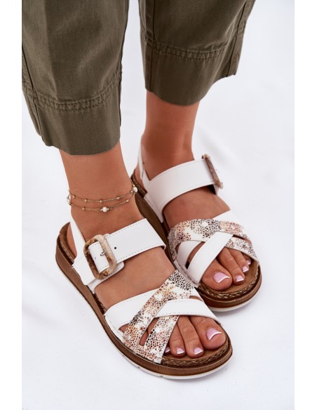 Women's Sandals With Buckle Inblu GS000056 White