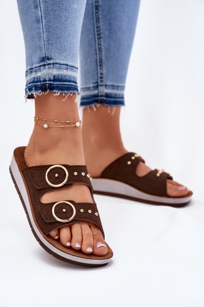 Comfortable Women's Slippers Inblu CP000054 Brown