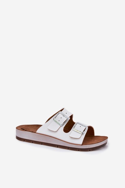 Womens Sandals With Buckles White Inblu CP000042 2