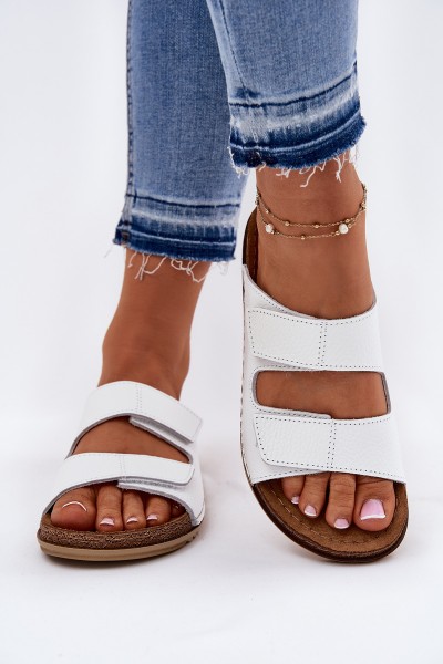Ladies Leather Sandals Inblu White AA0005GU