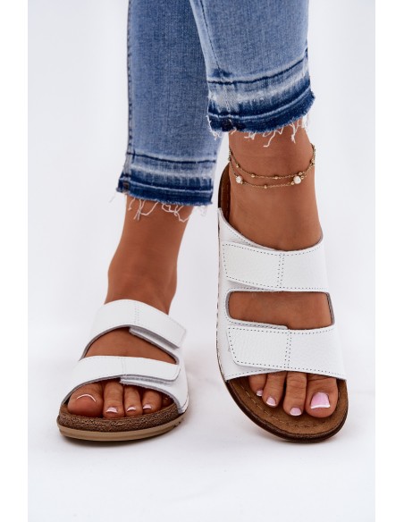 Ladies Leather Sandals Inblu White AA0005GU