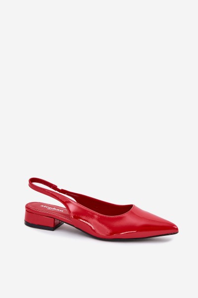 Lacquered Ballerinas On Low Heel Red Testori 2