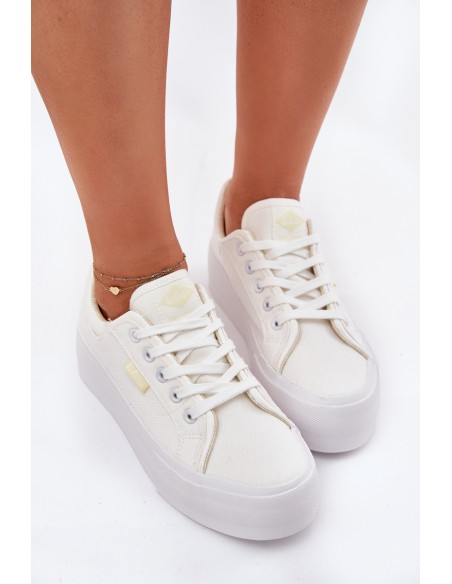 Moteriški platforminiai sportbačiai Lee Cooper LCW-25-31-3450L balti