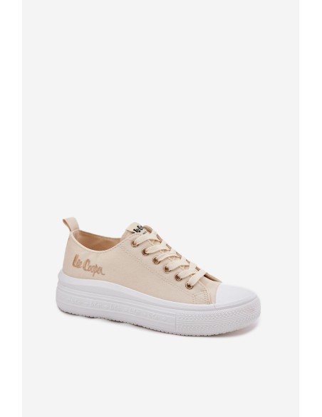 Women's Sneakers On A Platform Beige Lee Cooper LCW-24-44-2464L