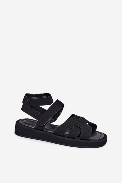 Women Sandals With Velcro Black Uvissa 2
