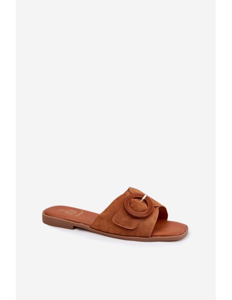 Classic Women's Flat Sandals Beige Scazze