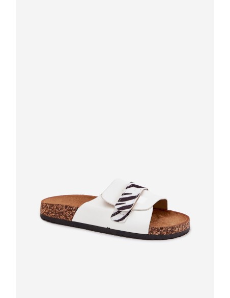 Women's Sandals With Velcro On Cork Platform Beige Baylin