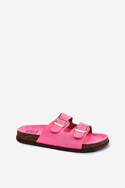 Women's Slippers With Buckles Neon Pink Oliena 2