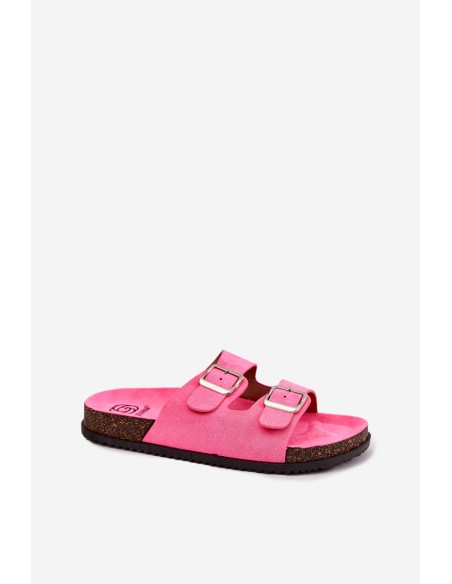 Women's Slippers With Buckles Neon Pink Oliena