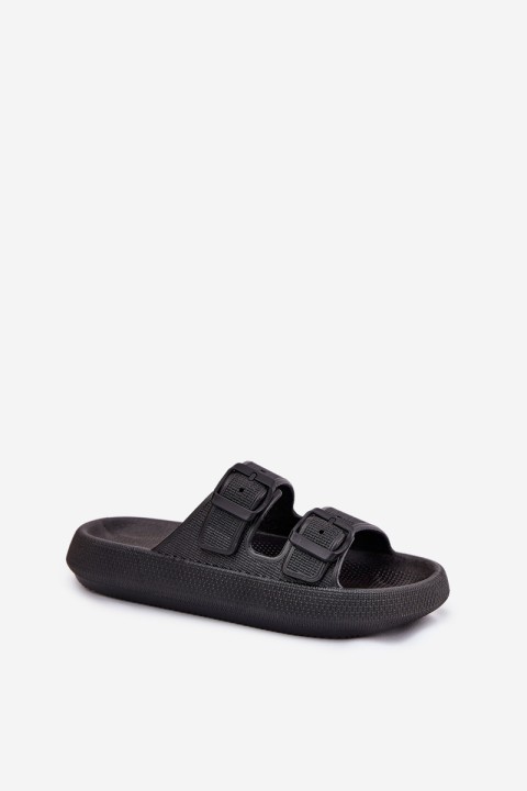 Women's Platform Sandals With Buckles Black Nitiana