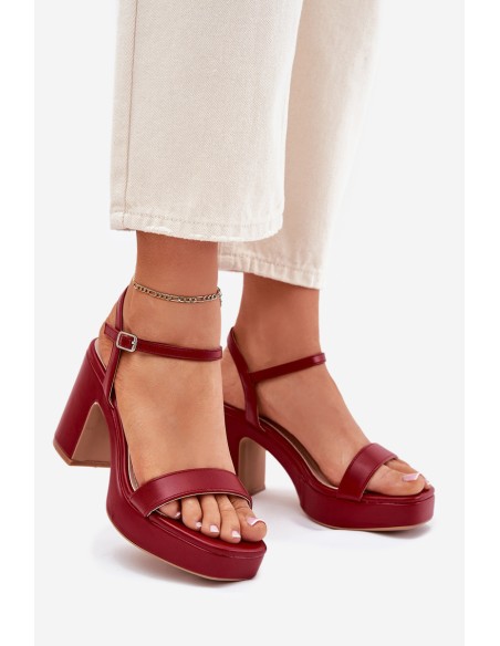 Eko odos basutės su kulniukais bordo spalvos Lillita