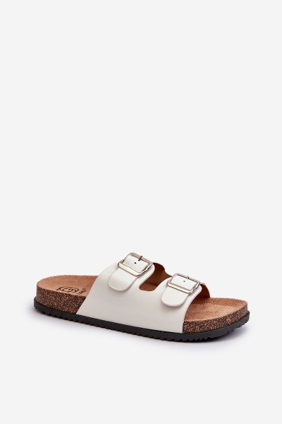 Women's sandals with buckles white Oliena 2