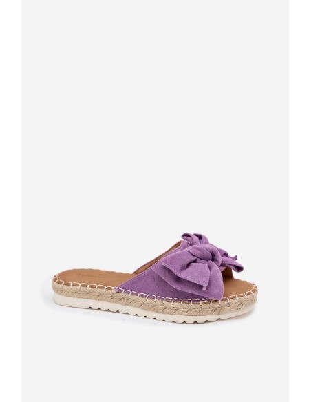 Womens Platform Sandals With Weaving And Bow Purple Alpireda