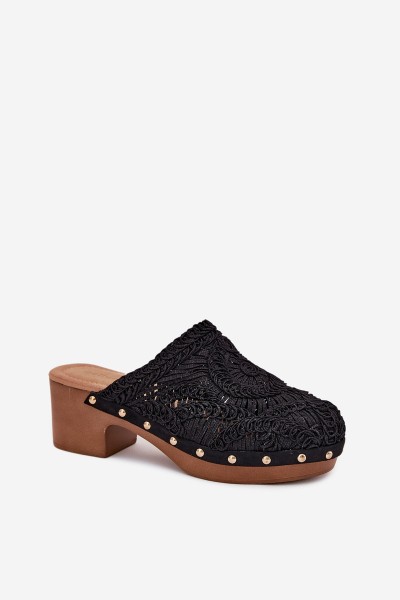 Crochet Women's Heels Black Senevia 2