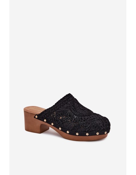 Crochet Women's Heels Black Senevia