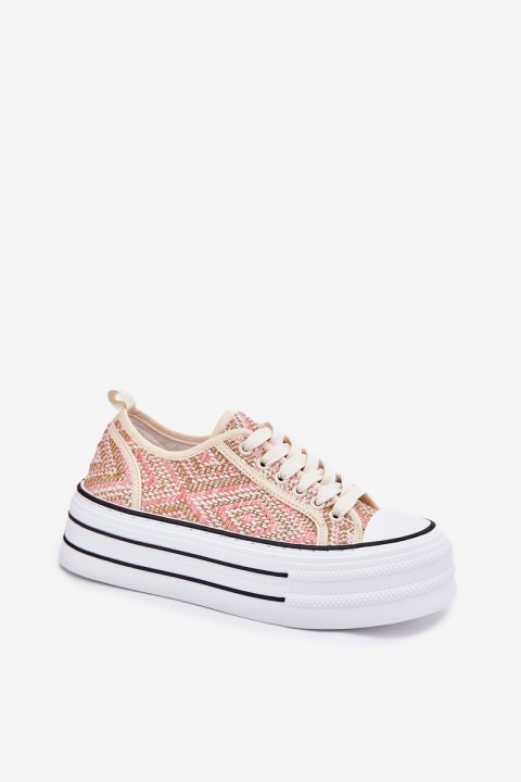 Low Women's Sneakers On Platform Pink Melina