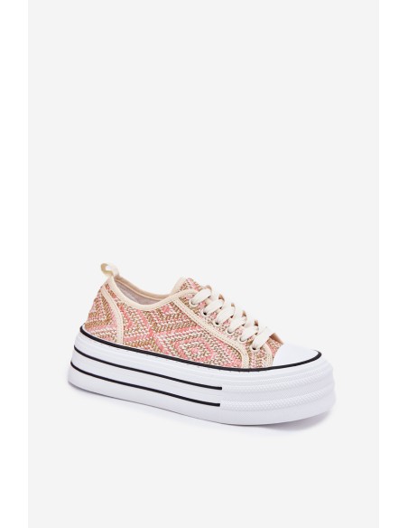 Low Women's Sneakers On Platform Pink Melina