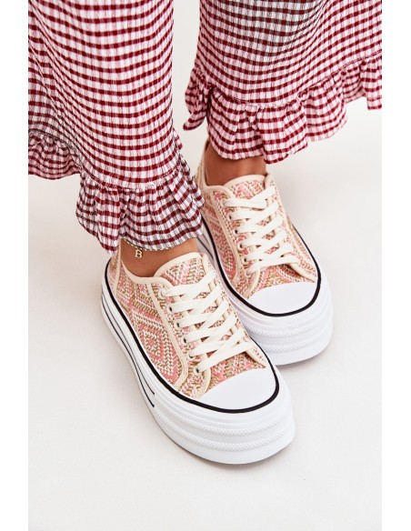 Low Women's Sneakers On Platform Pink Melina