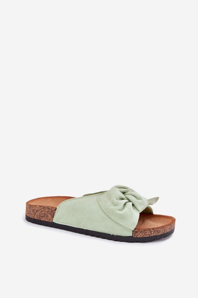 Women's Sandals On Cork Sole With Bow Mint Seressa 2