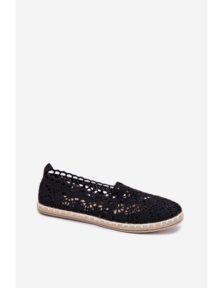 Lace Espadrilles Women Black Adelira