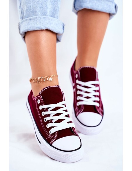 Women's Classic Sneakers Burgundy Omerta