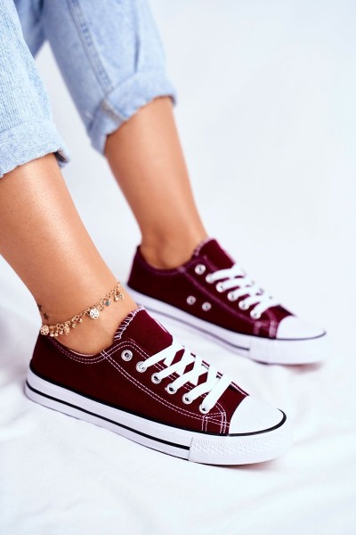Women's Classic Sneakers Burgundy Omerta 2