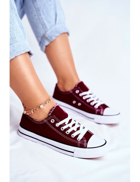 Women's Classic Sneakers Burgundy Omerta