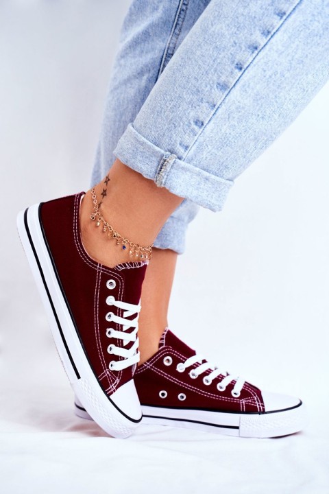 Women's Classic Sneakers Burgundy Omerta