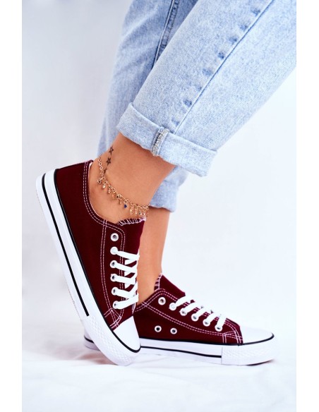 Women's Classic Sneakers Burgundy Omerta