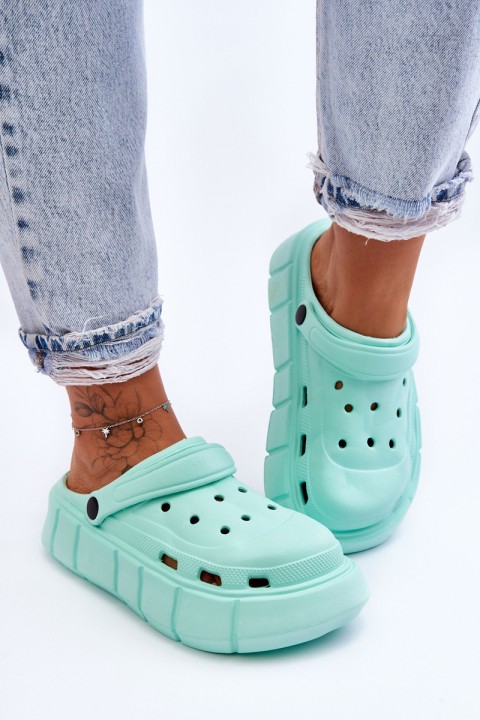 Moteriški putplasčio platforminiai „Crocs Mint Beckett“ batai