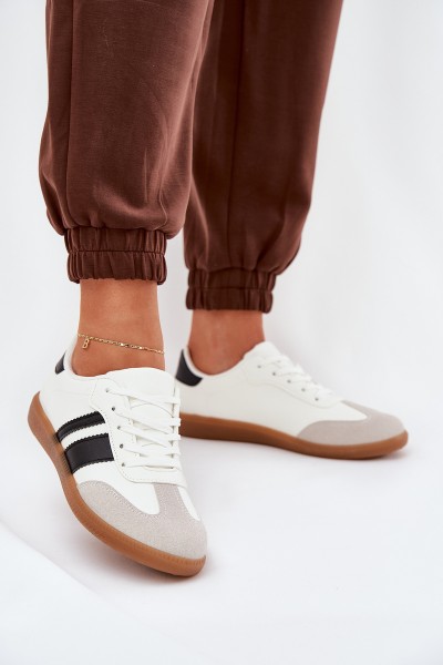 Low Women's Sneakers Made Of Eco Leather White Nonalorin