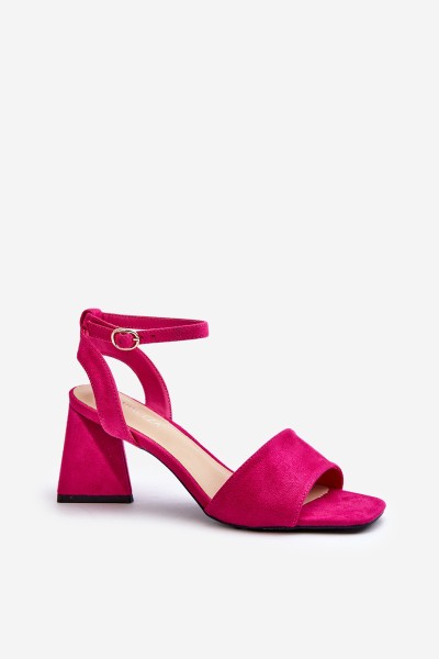 Ladies High Heel Sandals Made Of Eco Suede Fuchsia Vinceza 17328 2