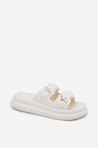 Women Foam Sandals On Platform Ecru Falowena 2