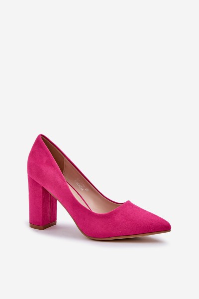 Women's Heels On Block Eco Suede Fuchsia Florena 2