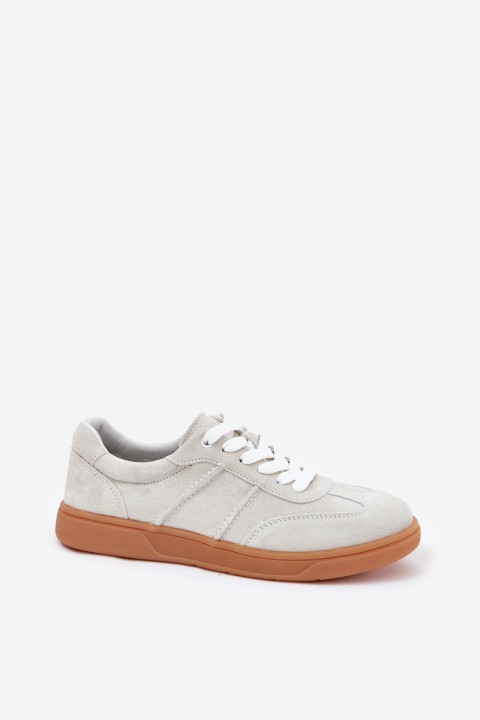 Suede Low Sneakers Women Grey Paliana
