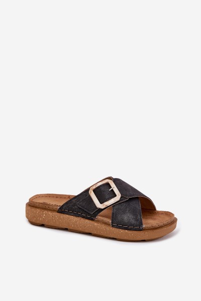 Moteriškos basutės su sagtimi Inblu ED000025 Juodos 2