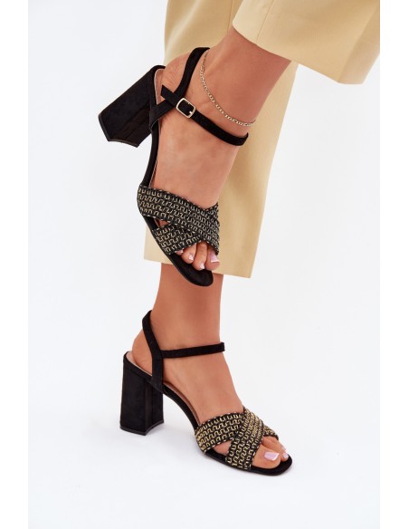 Women's Heeled Sandals Black Almera