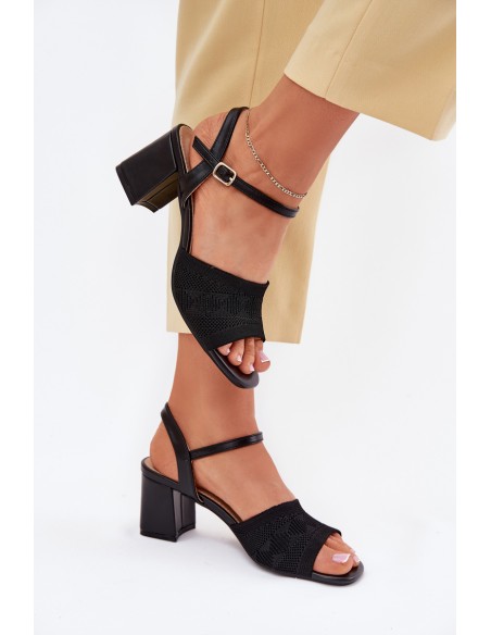 Women's Heeled Sandals Black Sarena