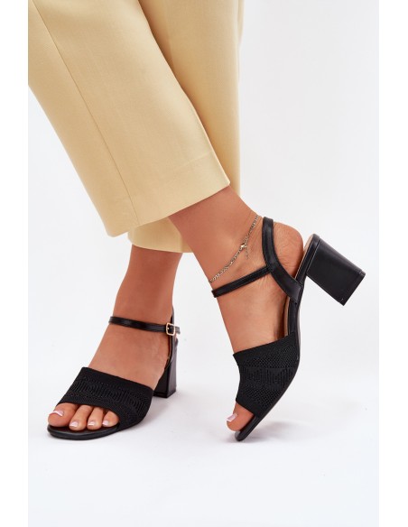Women's Heeled Sandals Black Sarena